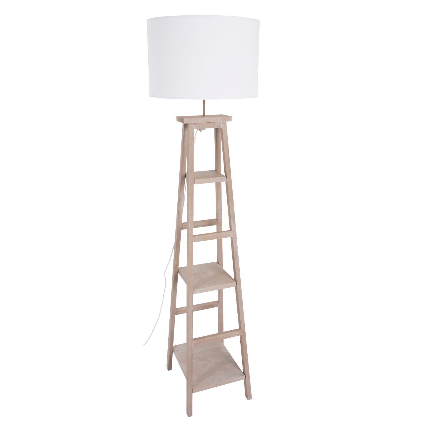 Candeeiro de pé com abajur cilindro d40 em branco