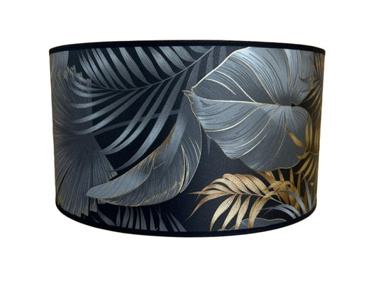 ABAJUR CILINDRO D40xA20 BLACK FLOWER