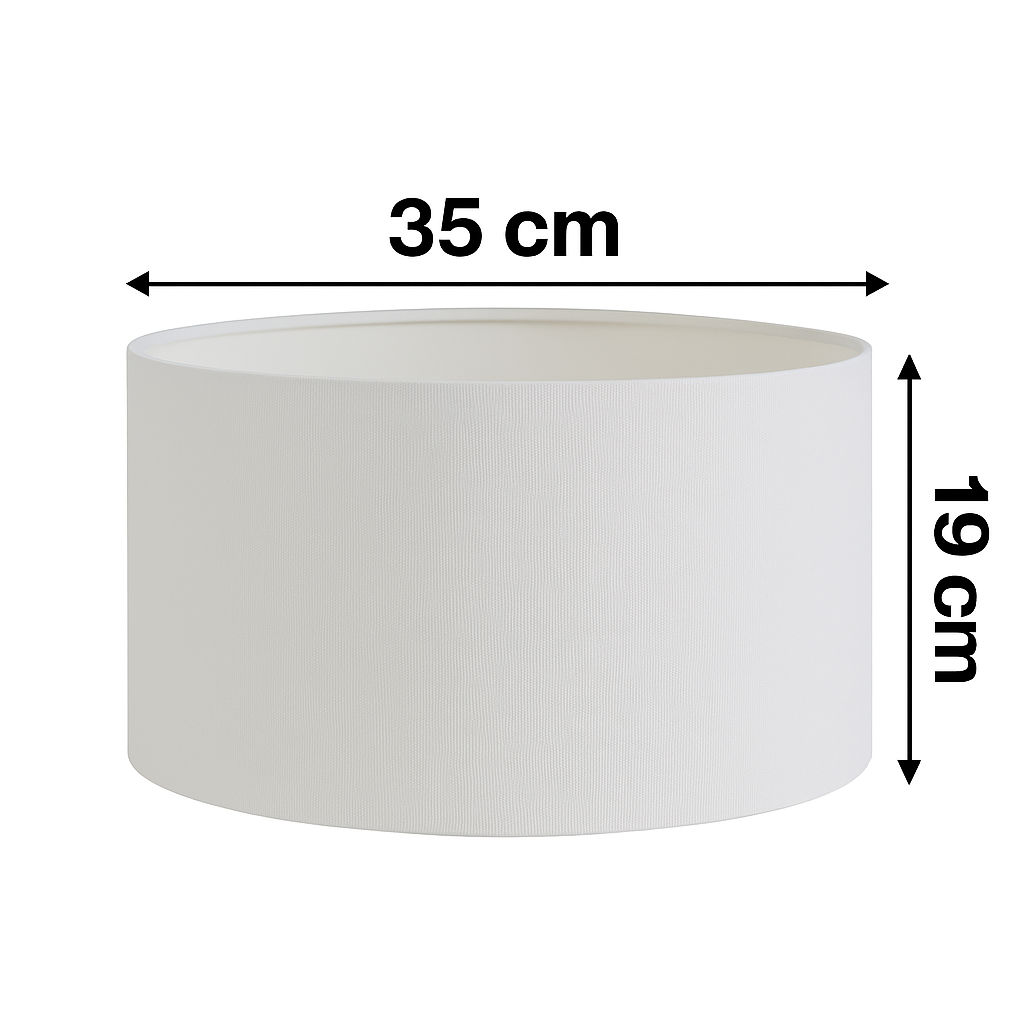 ABAJUR CILINDRO D35 BR/BR