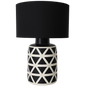 CANDEEIRO DE MESA BLACK AND WHITE COM ABAJUR