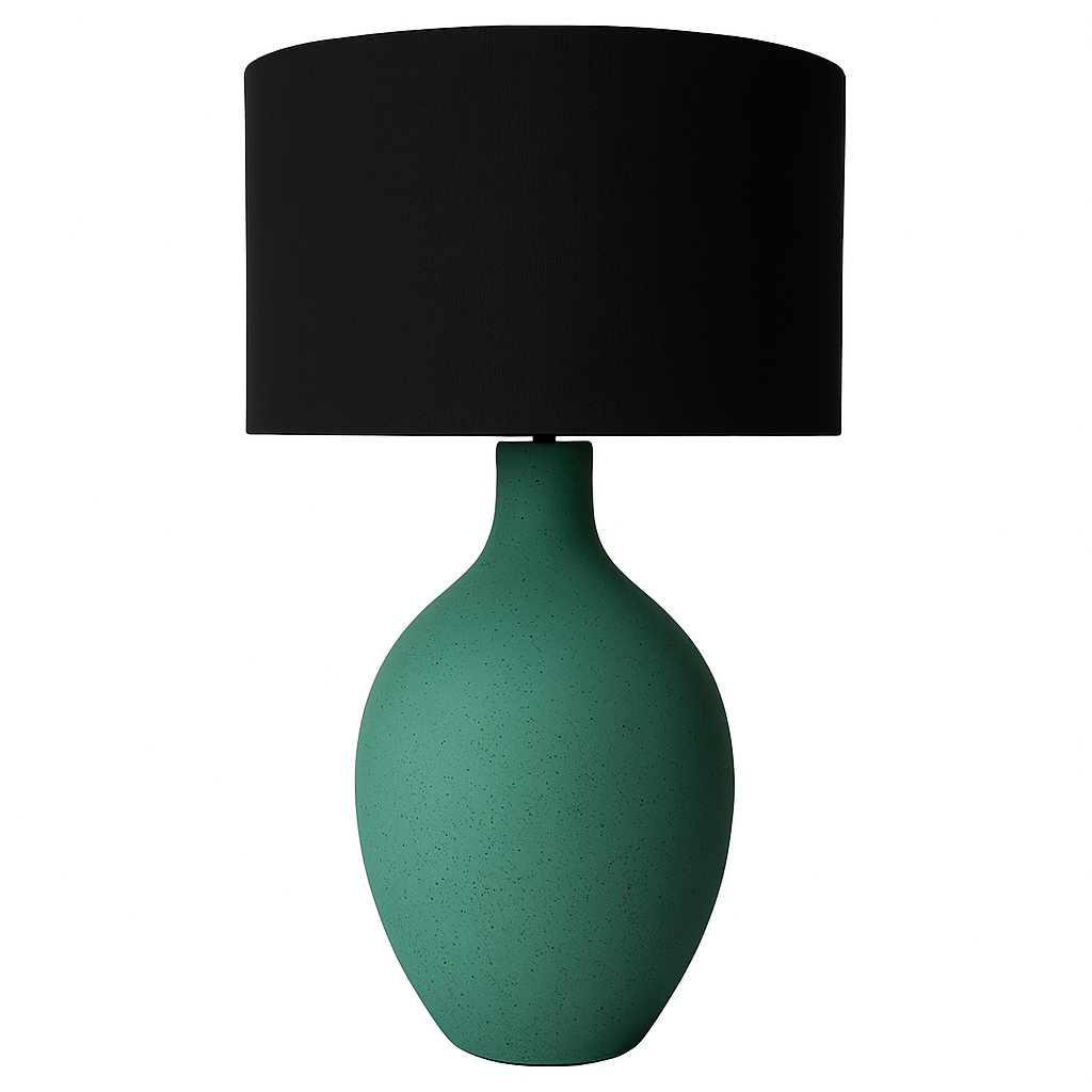 CANDEEIRO DE MESA GREEN AND BLACK COM ABAJUR