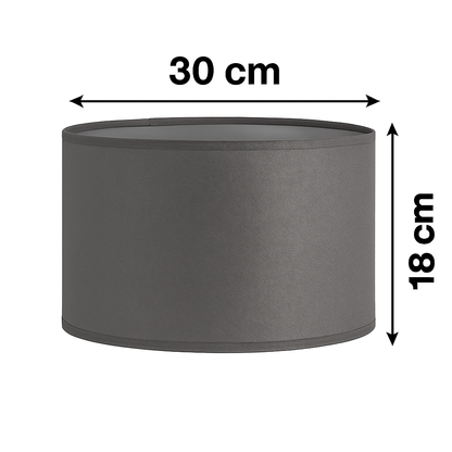 ABAJUR CILINDRO D30 GUM METAL