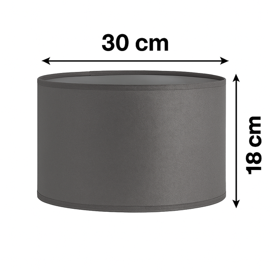 ABAJUR CILINDRO D30 GUM METAL