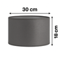 ABAJUR CILINDRO D30 GUM METAL