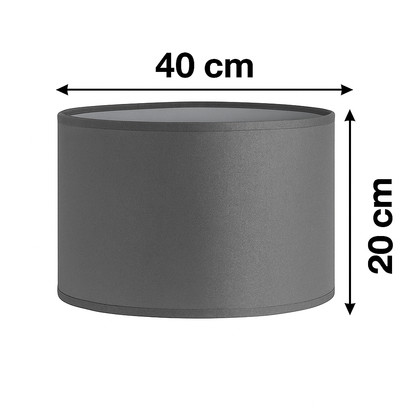 ABAJUR CILINDRO D40 GUM METAL