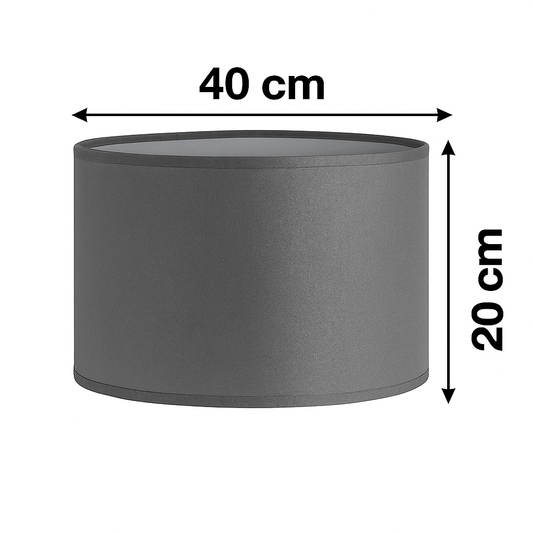 ABAJUR CILINDRO D40 GUM METAL
