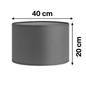 ABAJUR CILINDRO D40 GUM METAL