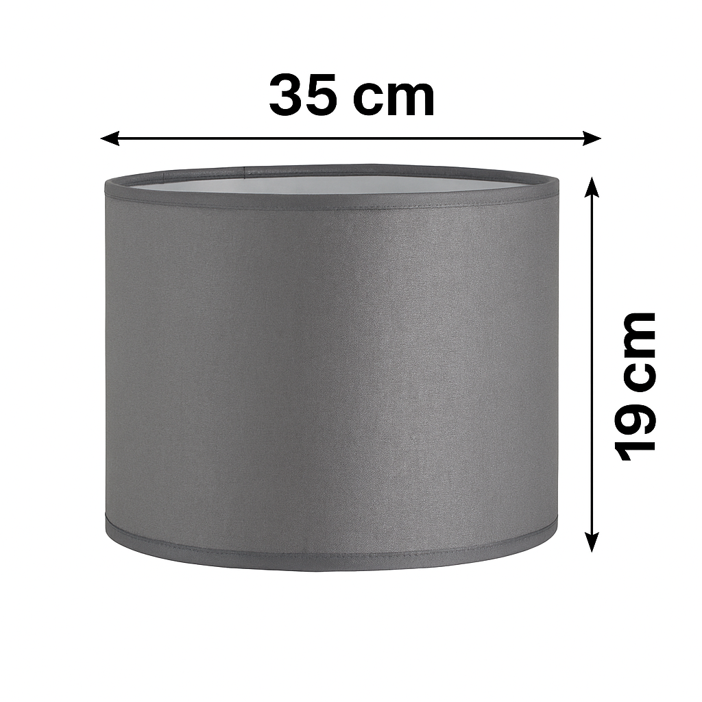 ABAJUR CILINDRO D35 GUM METAL