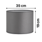 ABAJUR CILINDRO D35 GUM METAL